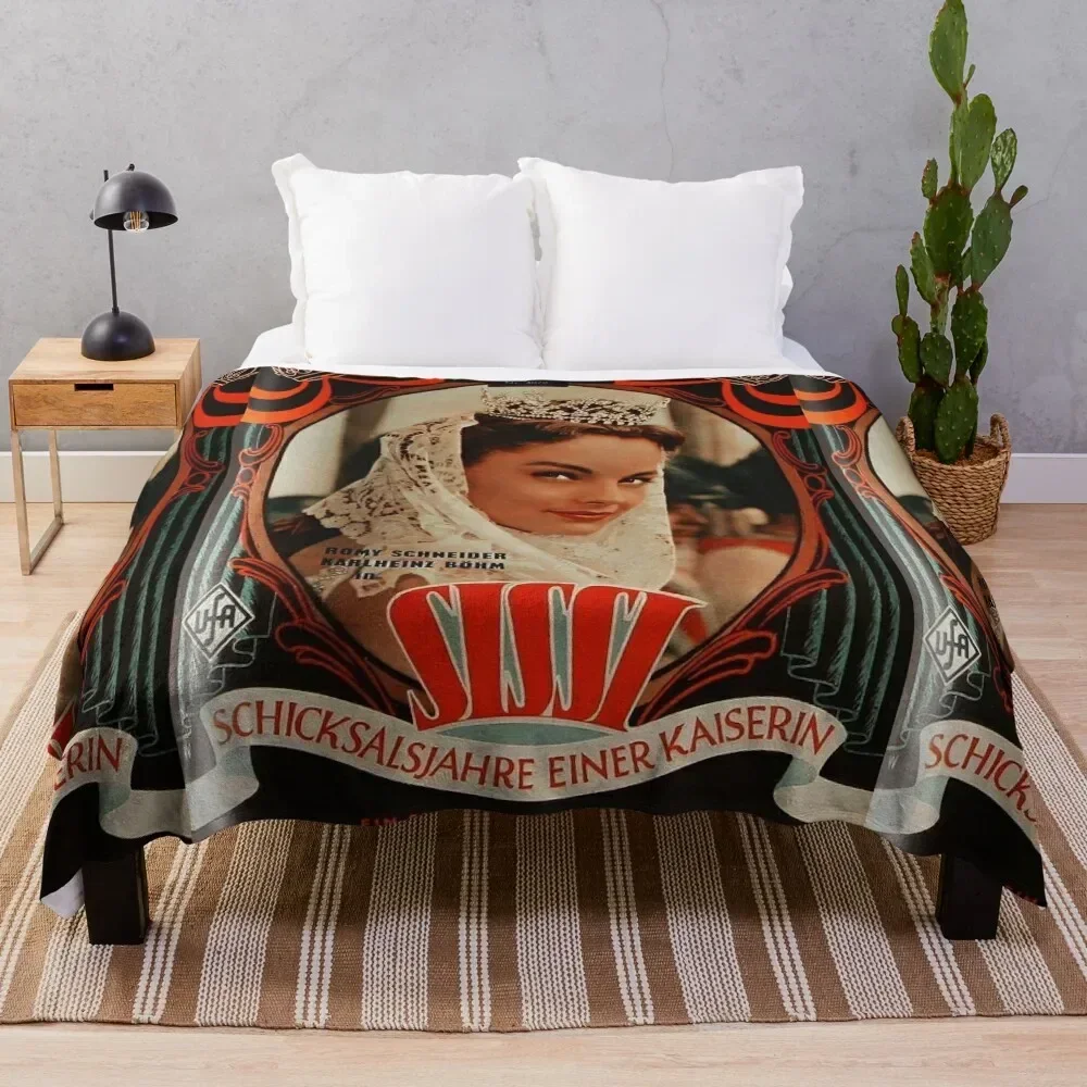 

Empress Sissi, vintage 1957 Movie poster Throw Blanket Personalized Gift Luxury Throw Blankets