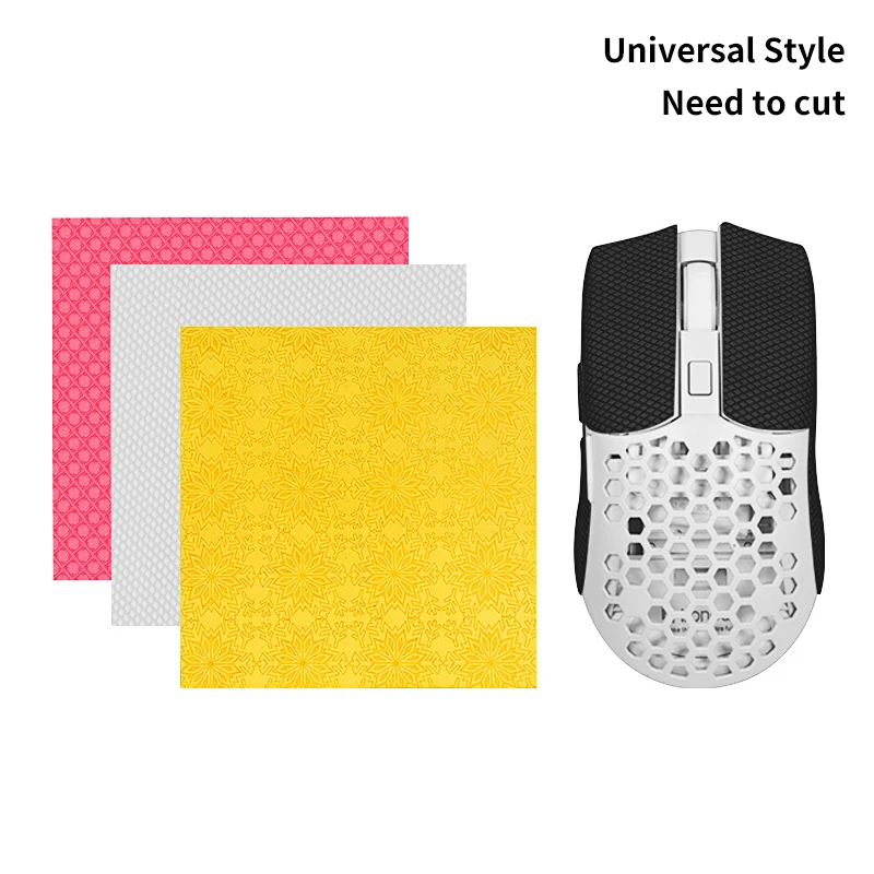 

12*11cm DIY Anti-Slip Mouse Sticker Universal Gaming Grip Tape Sweat-Proof Wear-Resistant for Wireless PC Laptop Desktop