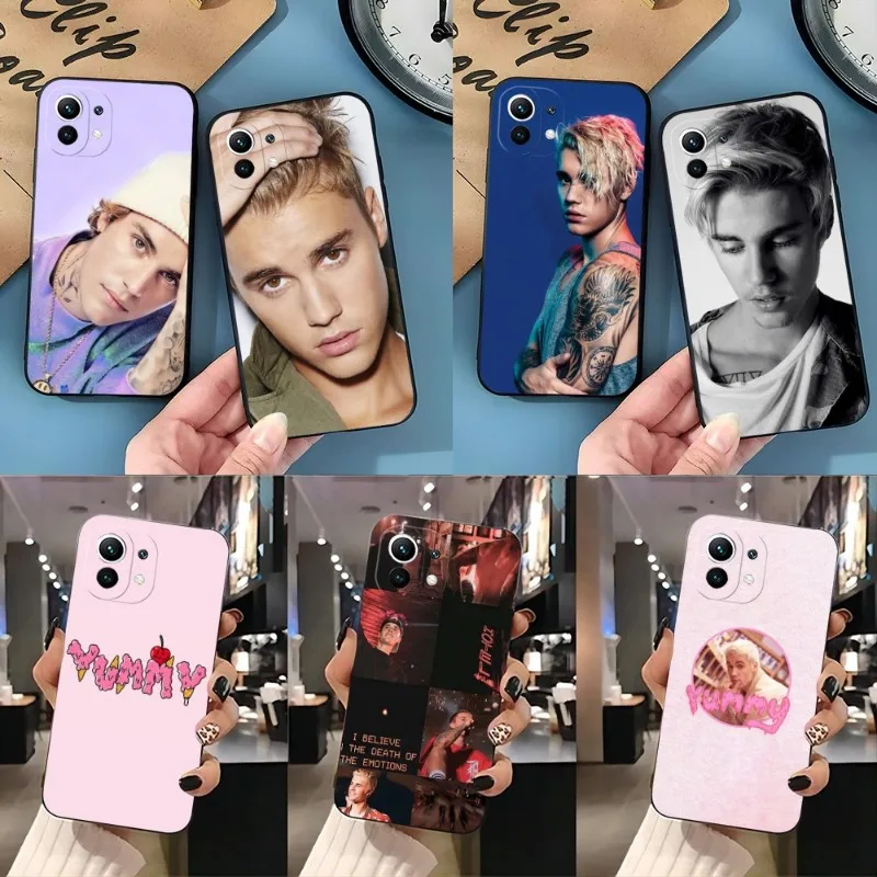 Fashion J-JustinS B-Bieber Phone Case For Xiaomi 11T 11X 11 13 12 12X 10T 10TPro 10S 10Pro Pro Lite Ulltra MIX4 CIVI Funda Black