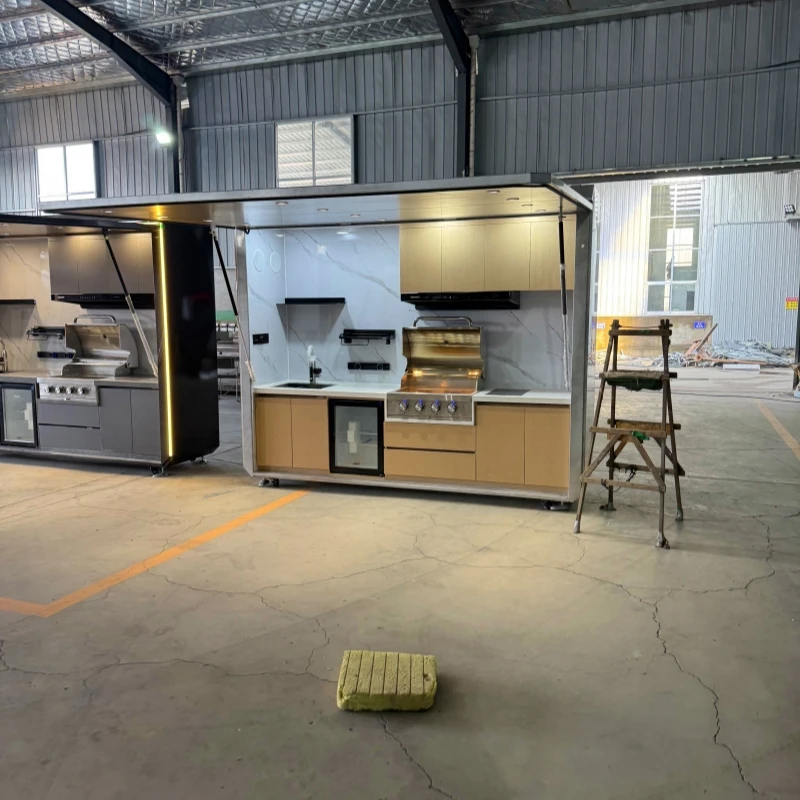 Outdoor Kitchen Pods Modular Prefabricated Weatherproof Backyard BBQ Station Luxury Factory Direct Mobile Cooking Enclosure