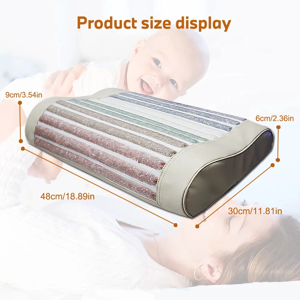 クリスタル枕翡翠宝石マッサージマイナスチャクラ首の痛みを和らげる翡翠枕トルマリンマイナスイオン