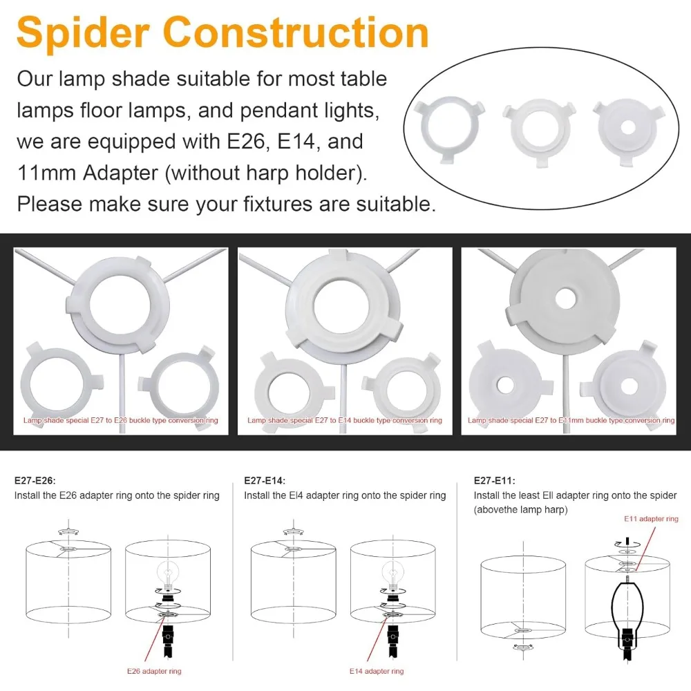 عاكس الضوء طبل طويل القامة من الكتان الأسود، 10 بوصة علوية × 10 بوصة سفلية × 13 بوصة غطاء مصباح عالي، بديل لظل المصباح لمصابيح الطاولة والأرضية، ص