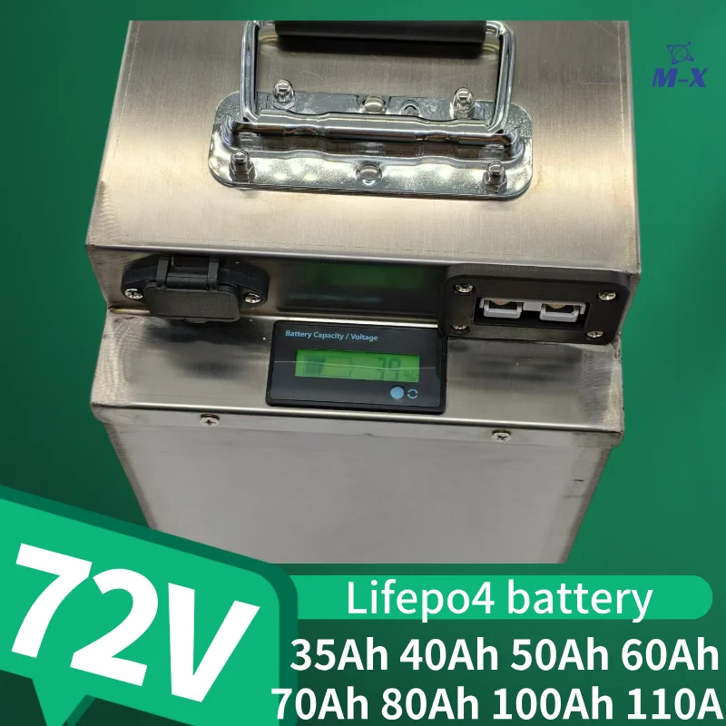 

72V 35Ah 40Ah 50Ah 60Ah 70Ah 80Ah 100Ah 110Ah Lifepo4 аккумулятор для гибридных мотоциклов 3000W 5000W 7000W Гольф-каров Робот