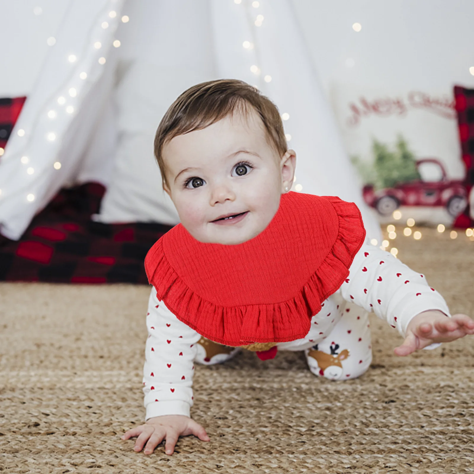 

4Pcs Baby Cotton Bibs Waterproof Anti Spit Up Drooling Feeding Toddler Girl Bibs Soft Comfortable Baby Saliva Towel