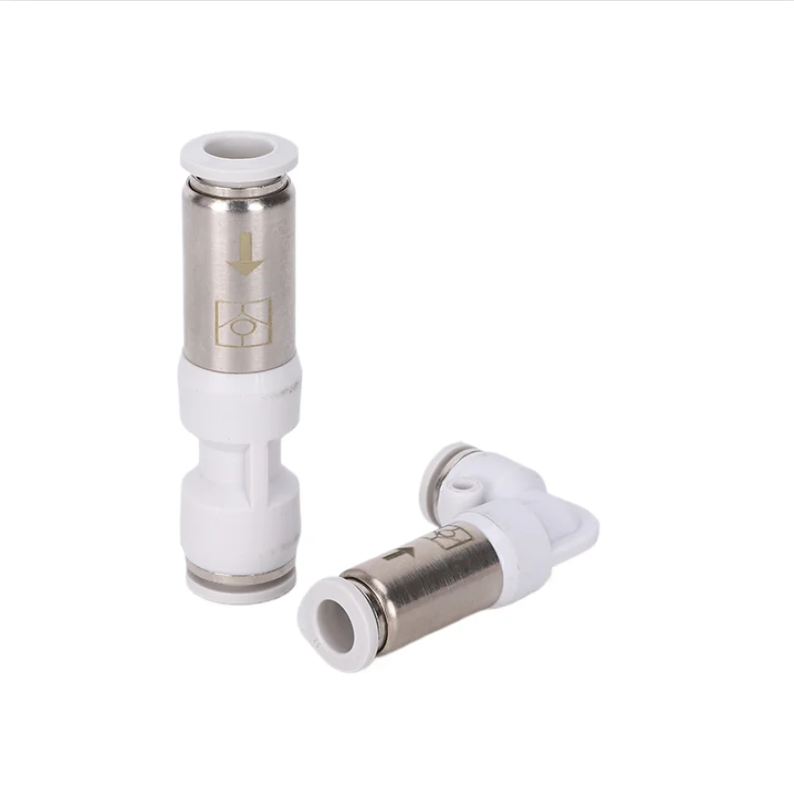 Pneumatic one-way valve air pipe straight-through joint SPU-4/6/8/10/12 quick elbow SPV quick-plug check valve