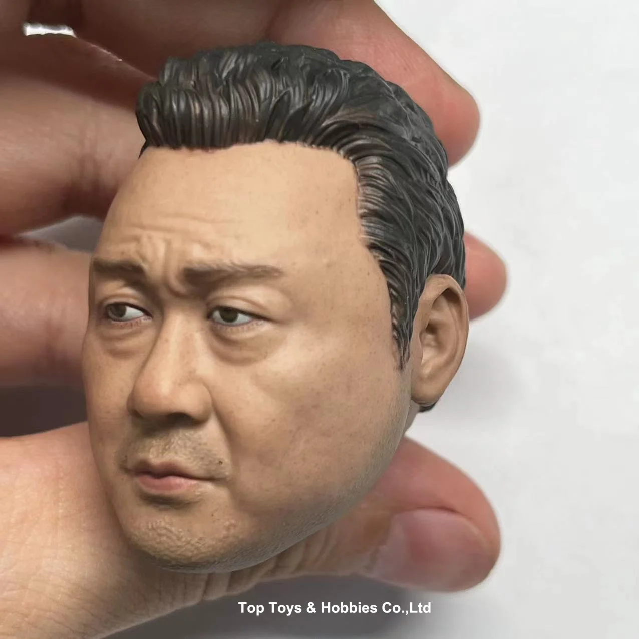 1/6 Scale Korea Uncle Head Sculpt PVC Head Carving Model Fit 12'' Fat Male Action Figure Body