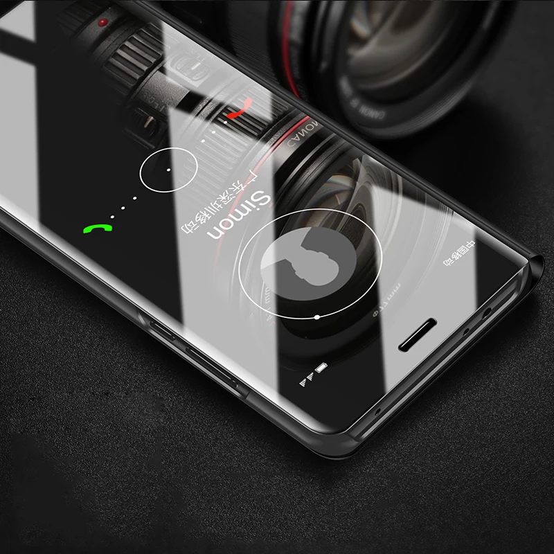 XiaomiポコX4 gtプロM4 5グラムスマートミラー耐衝撃カバーのためのポコM4プロM5 4グラムフリップ電話カバー