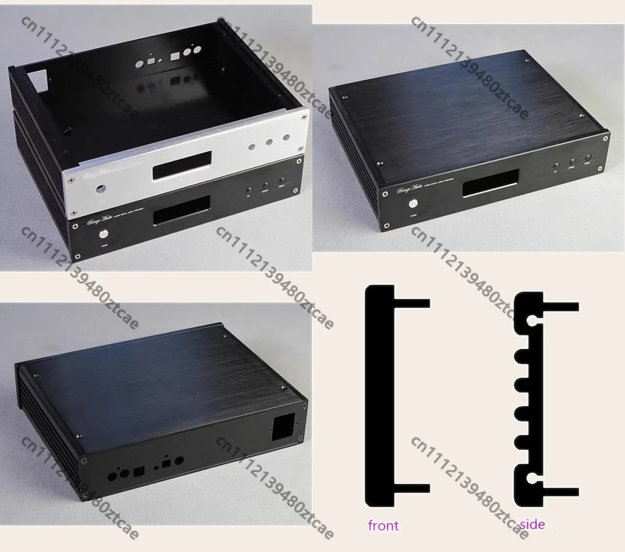Audio DAC Preamp Case Aluminum Housing for Dual Parallel Decoder Module