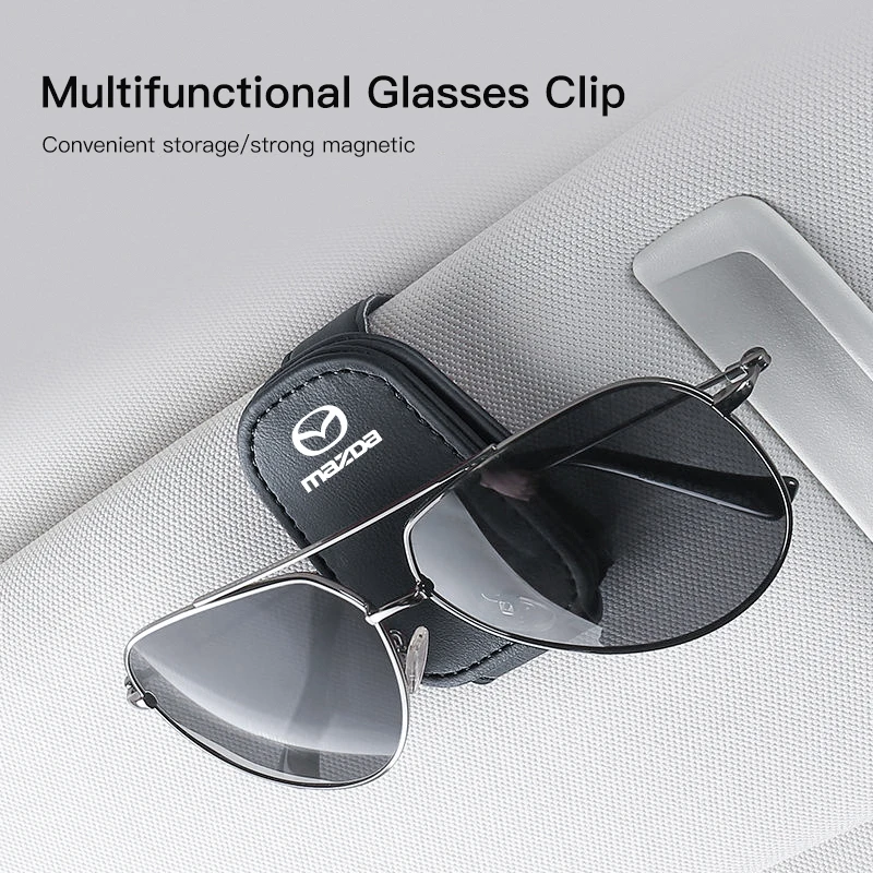 General sunglasses clip ticket holder glasses frame car interior accessories for Mazda 3 6 CX5 2 CX3 CX9 MX5 RX8 Axela GH BK MP