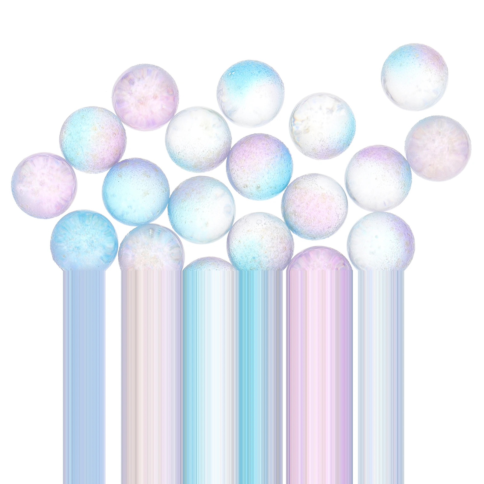 

50 Pcs Crystal Beads Round Smooth Colored DIY Hair Decor Accessories Jewelry Making Craft Project Bead