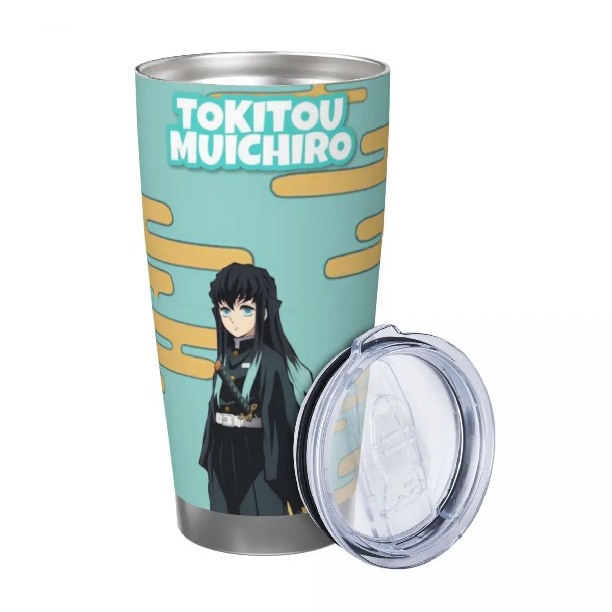 Muichiro Tokito Demon Slayer 20oz Cup Large Capacity Car Mug Leak-proof Juice Coffee Cup Food Grade