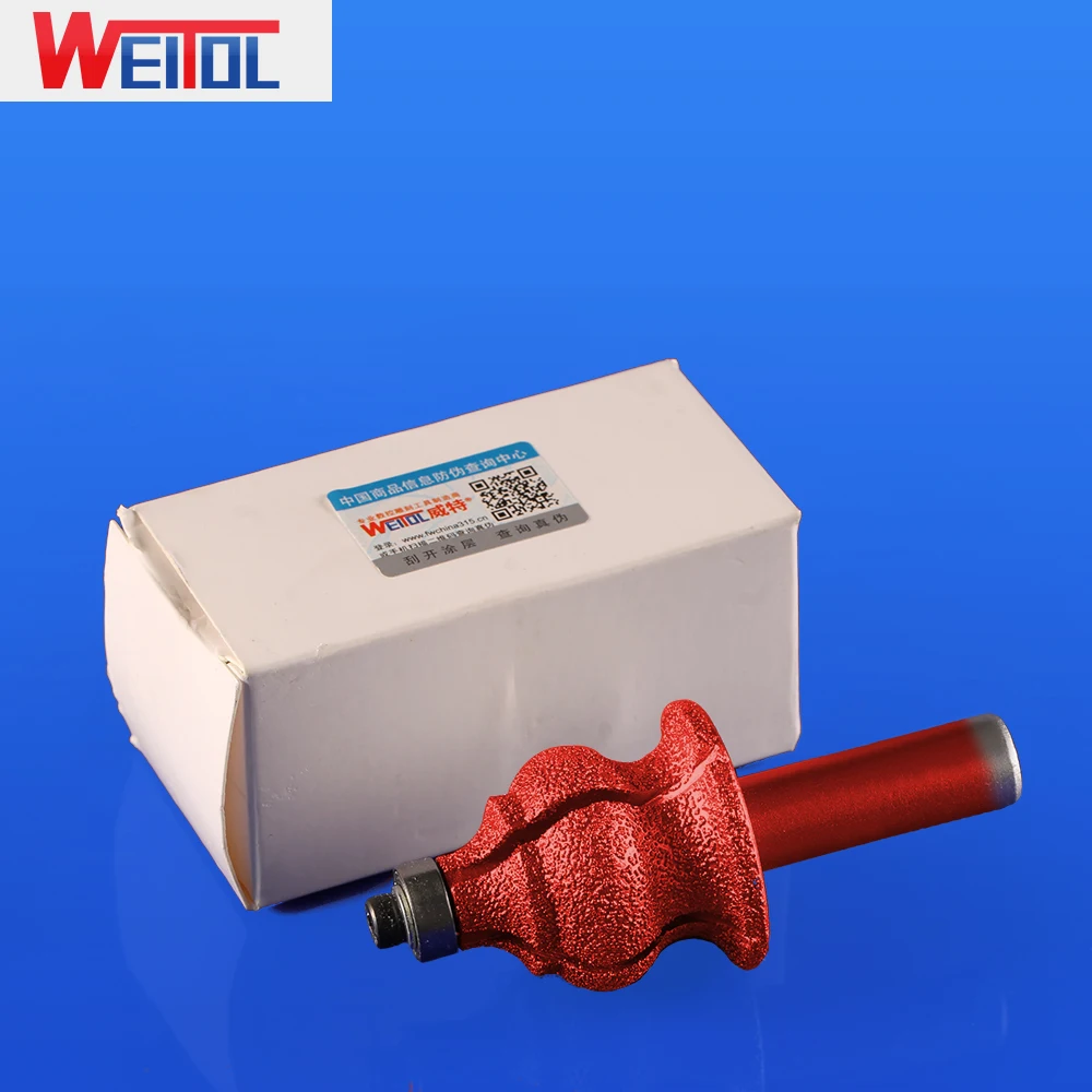 WeiTol 12.7mm shank diamond profile router bit Marble Grinding Edge router bit cutting milling cutter