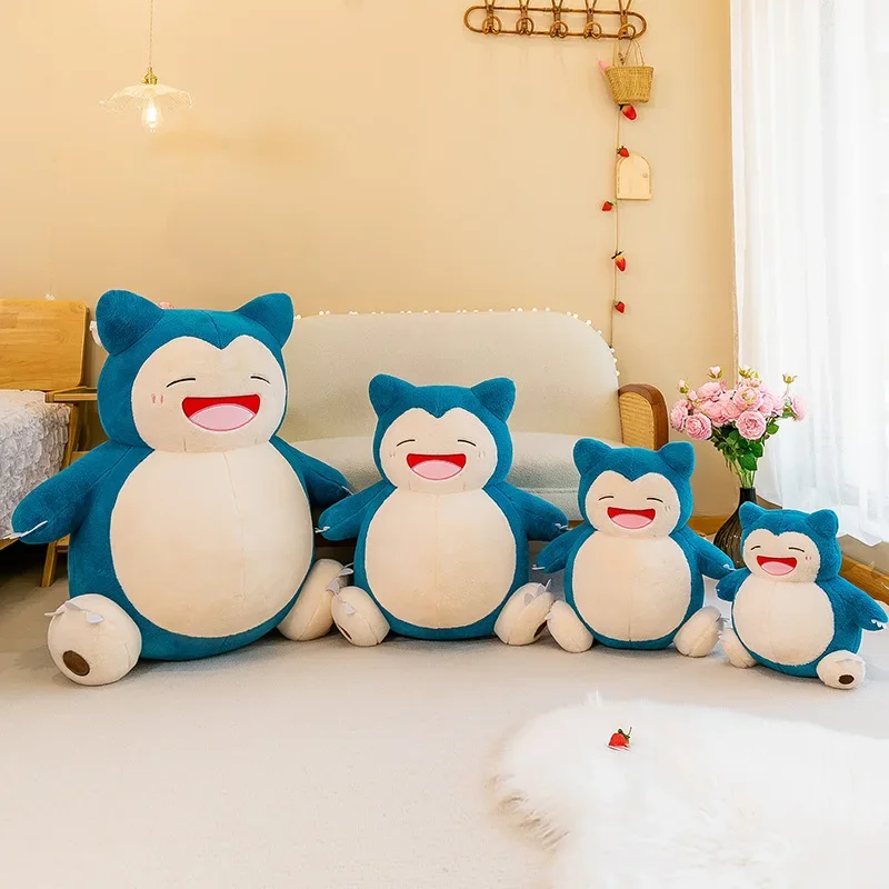 Tamaño grande Kawaii Pokemon dibujos animados Snorlax juguete de peluche Anime película monstruo de bolsillo nuevo raro muñeco de peluche suave para regalo de Navidad