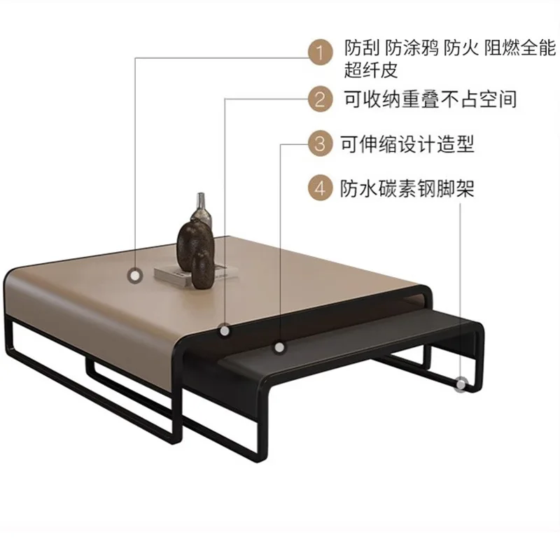 Light luxury, retractable coffee table combination, living room for home use