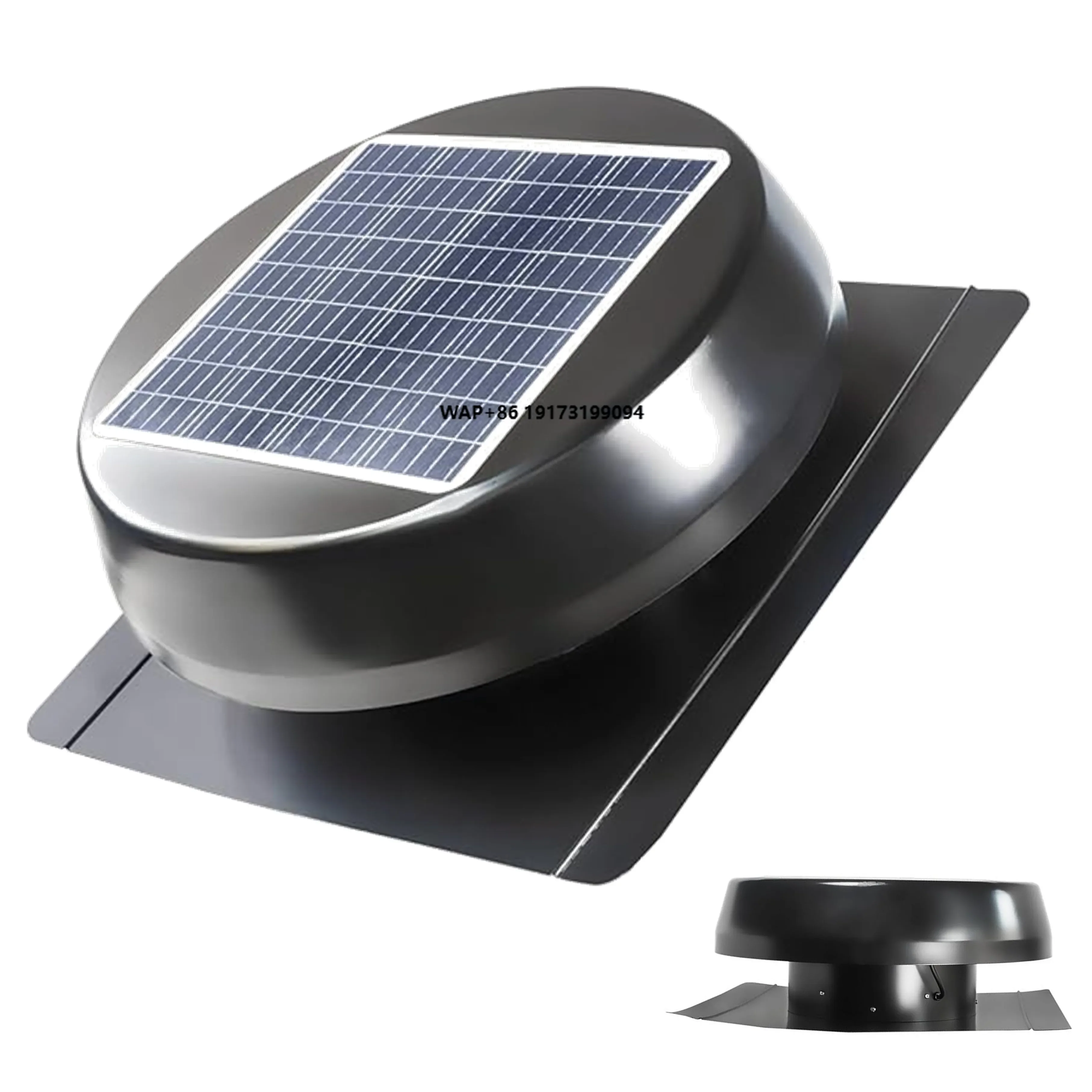 25W All-in-One Home Use Air Ventilator with Solar Panel DC Heat Extractor Residential Sun Roof Attic Vent Fan Factory Wholesale