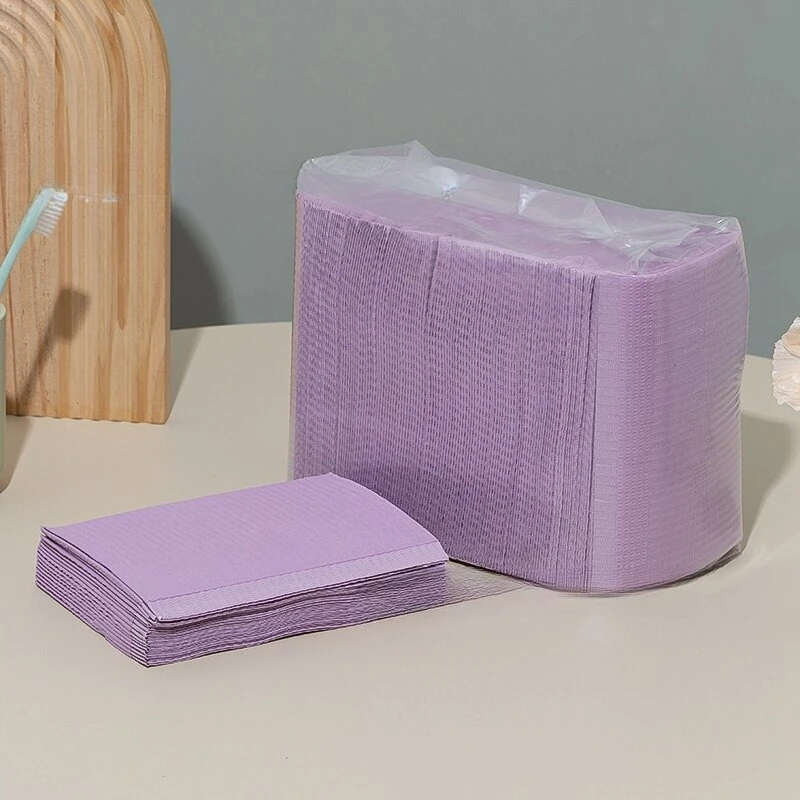 50개/팩 네일 테이블 매트 일회용 네일 아트 종이 타월 방수 3겹 네일 아트 종이 45*33cm 테이블 패드 청소용