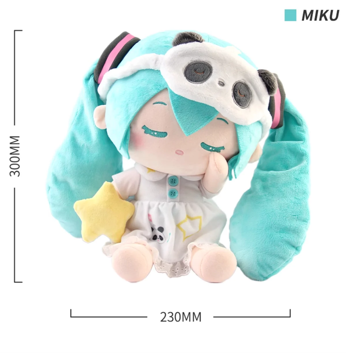 Official Original Star Idol Miku Cake Maid Cute Kawaii Green Bunches Hair Stuffed Plushie Plush 30cm Doll Body Clothes Q