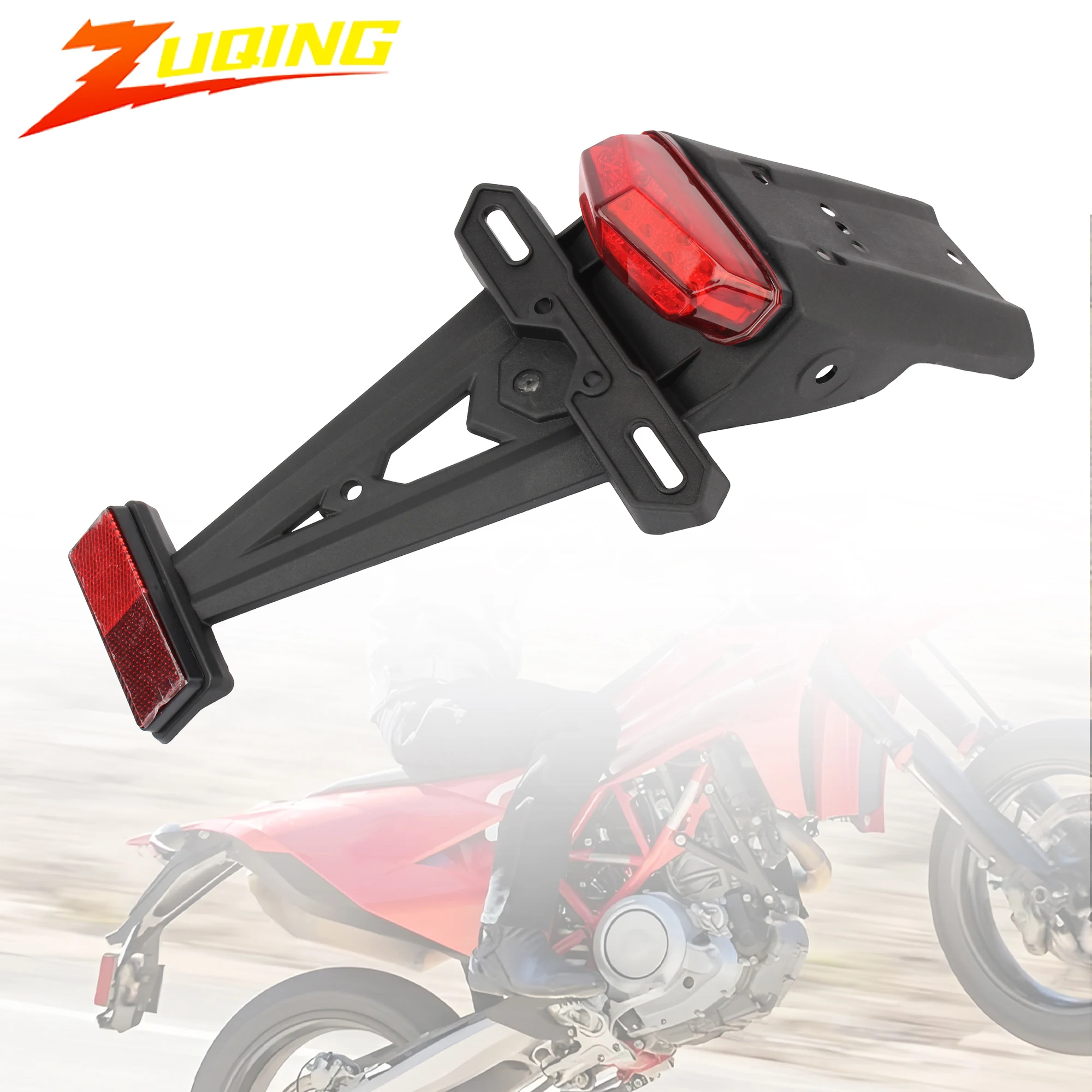 

Universal Motocross Brake Tail Lights License Number Plate Bracket reflectors Fender Assembly Motorcycle Modified Accessories