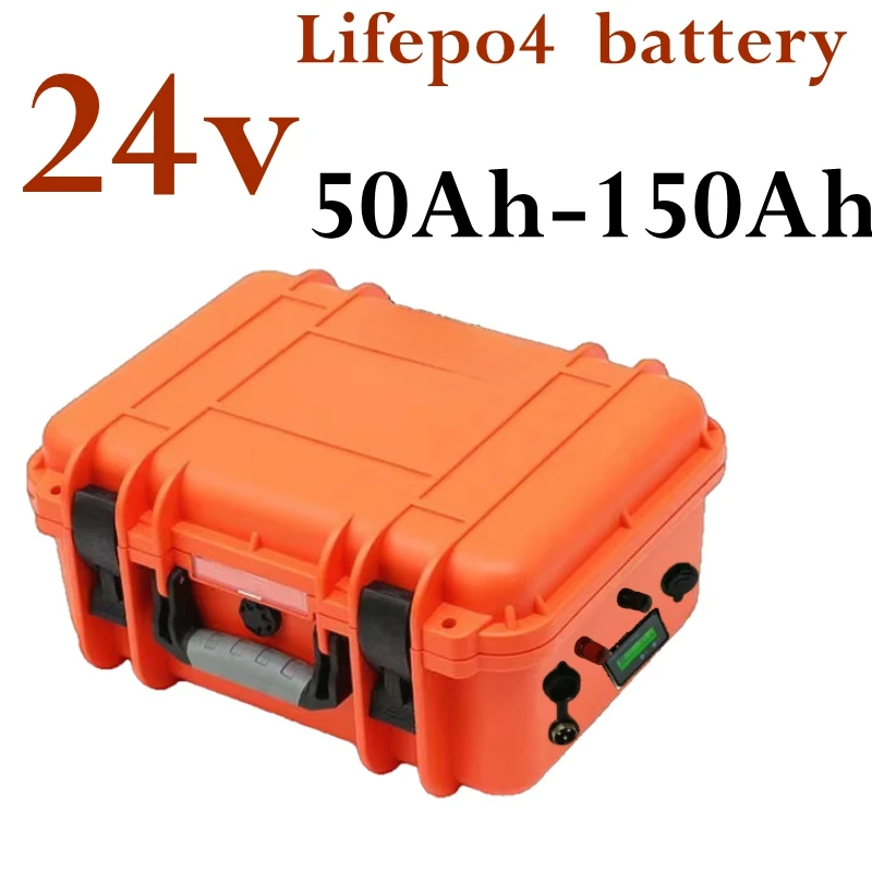 24V 50Ah 60Ah 80Ah 100Ah 120Ah 150Ah Lifepo4 battery for trolling motor boat back up power+10A Charger