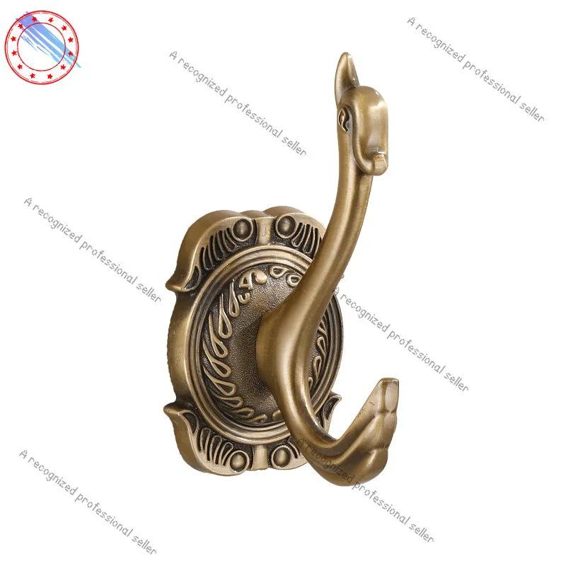 

European-style Swan Creative Hook Space Aluminum, Single Coat Hook Punching Behind The Bathroom Wall Door, No Punching