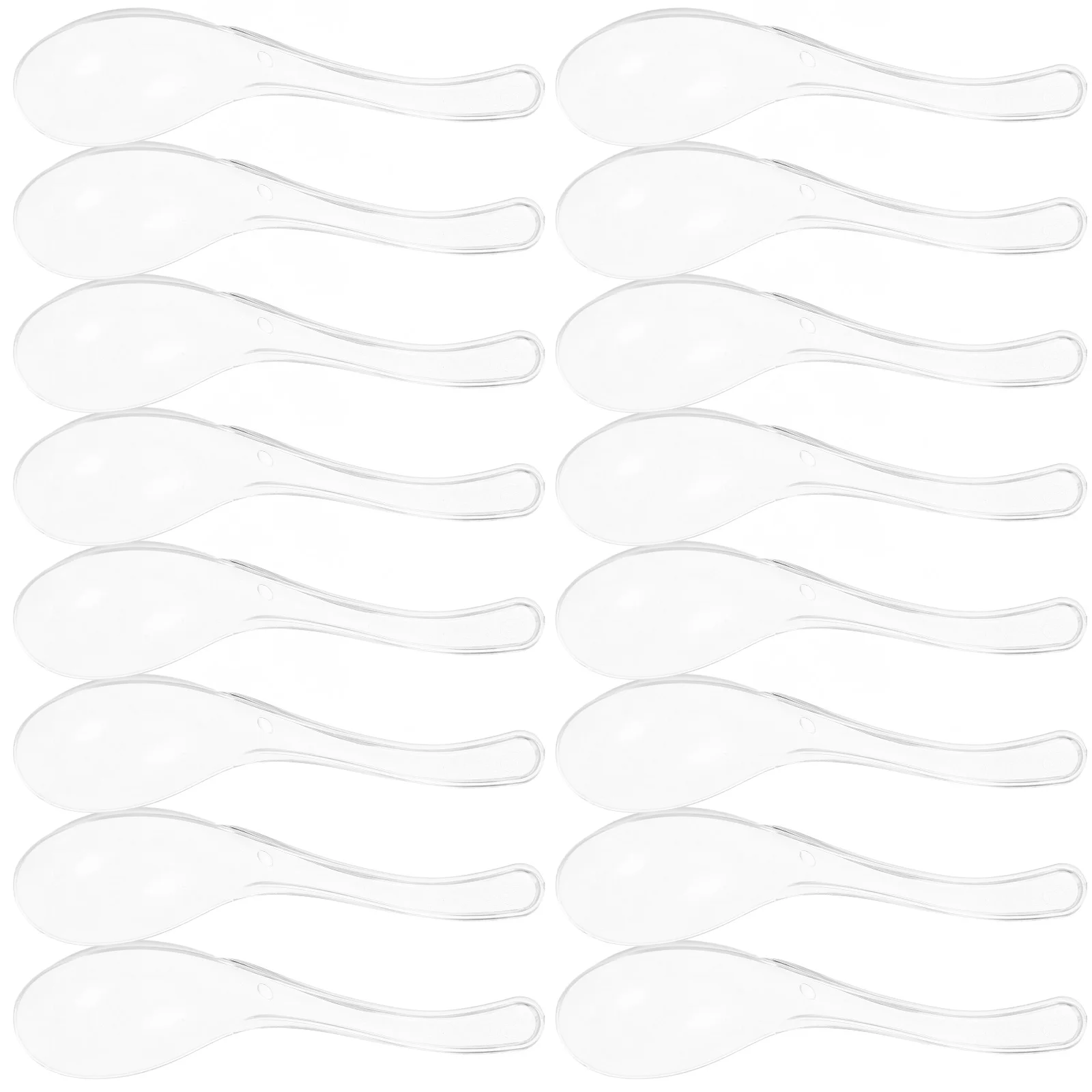

100pcs Thickened Plastic Spoon Transparent Clear Dessert Utensil Heavy Duty Small Spoons For Dessert Appitizer Lasting