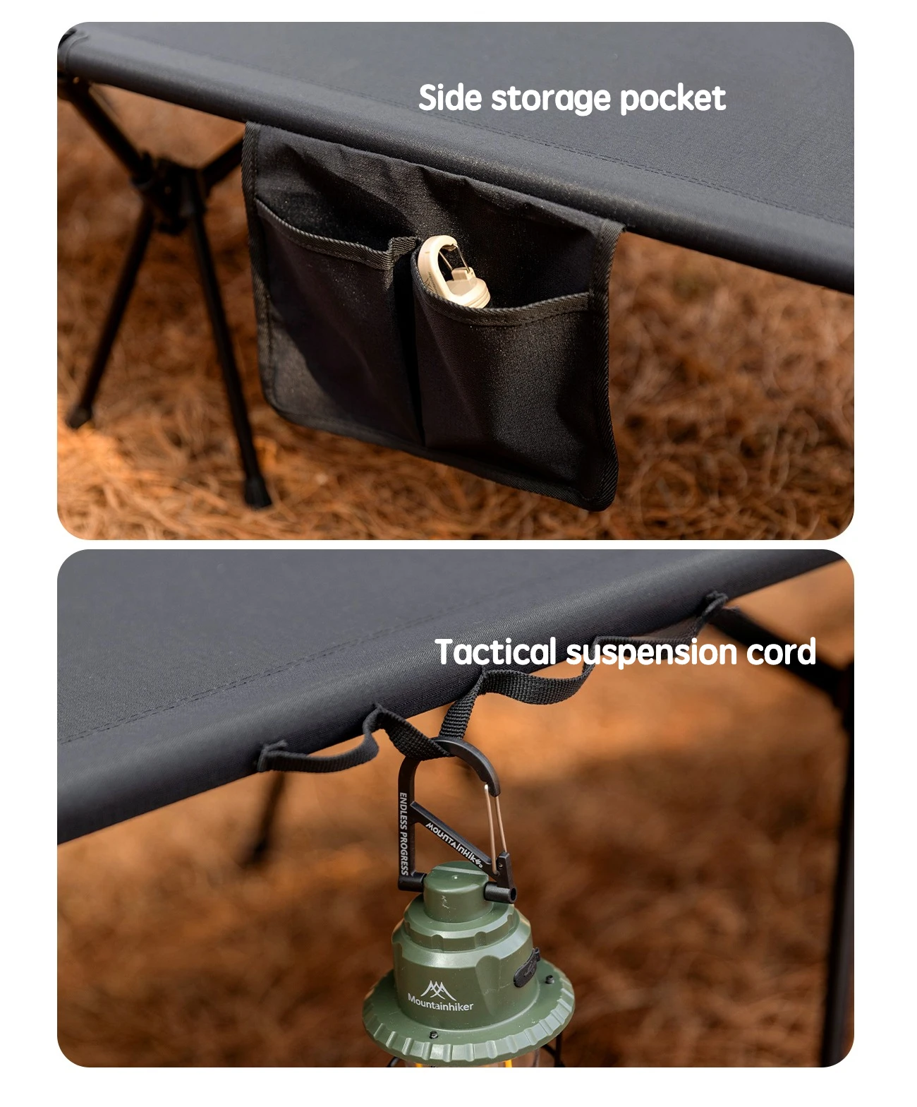 MOUNTAINHIKER Feldbett Camping Tragbares Reise-Outdoor-Einzelbett Wander-Schlafbett Klappbett 7075 Aluminiumlegierung – Detail 8