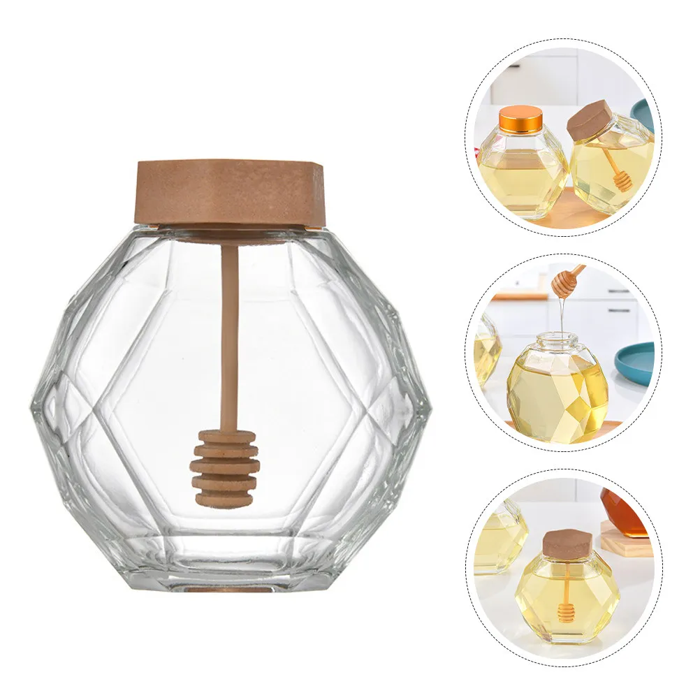 2pcs-glass-honey-jar-airtight-food-storage-container-for-tea-rice-beans-nuts-dried-fruit-coffee-honey-transparent-sealed