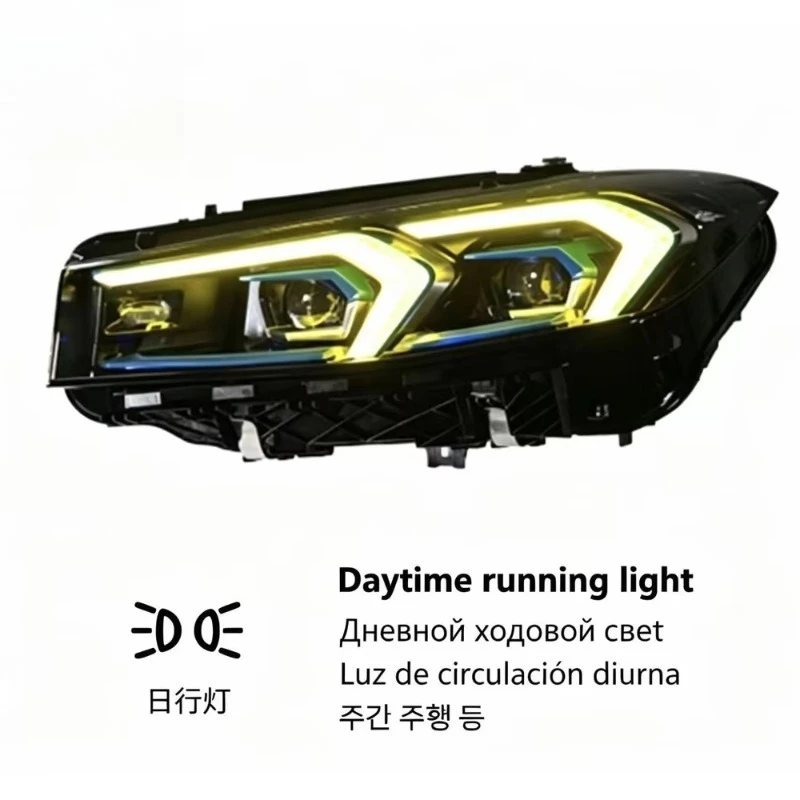 For 19-25 3 Series G20 Headlight Assembly Modification with LED Dual-color  Lights and Sequential Turn Signals