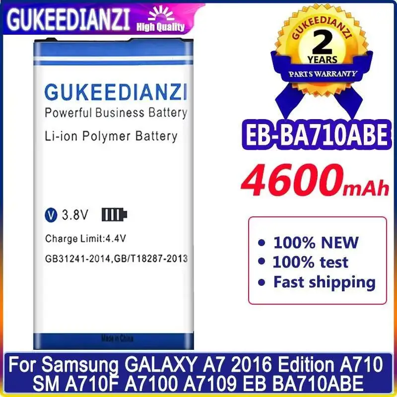 

Аккумулятор для мобильного телефона емкостью 4600 мАч EB-BA710ABE для Samsung Galaxy A7 2016 Edition A710 SM A710F A7100 A7109