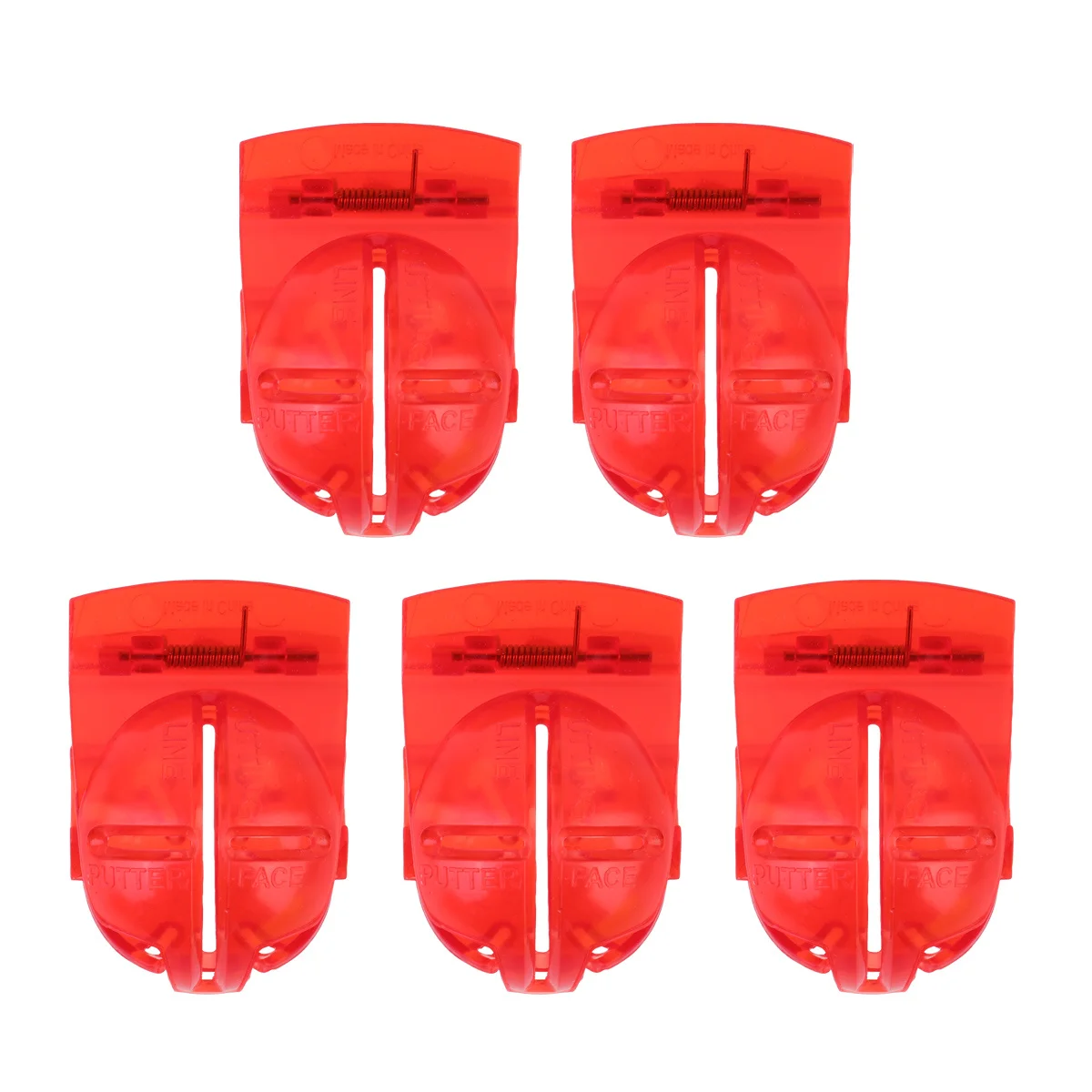 

5 Pcs Golf Clip Marker Ball Markers Liner Template Putter String Putting Tool Drawing
