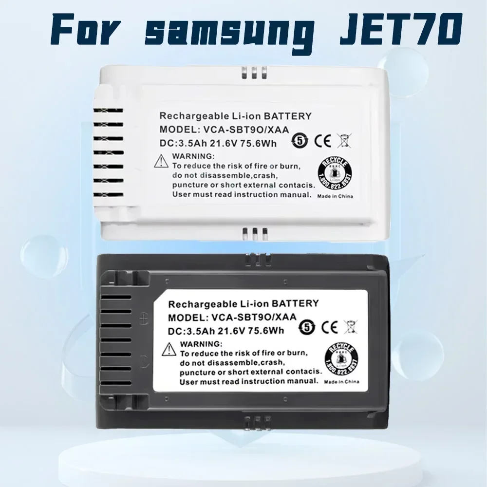 Novo pacote de bateria 3500mah para samsung jet70 vs15t7032p4 VCA-SBT90E, jet90e pet, jet70 turbo, jet70 pro, jet70 completo