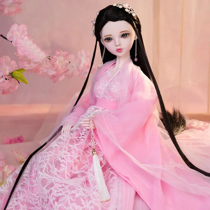 Handmade 1/3 Bjd Dolls 60cm JinMi FuYao Chinese HanFu TV Character Ball-Jointed Doll Full Set With Clothes Toys For Girls Gift