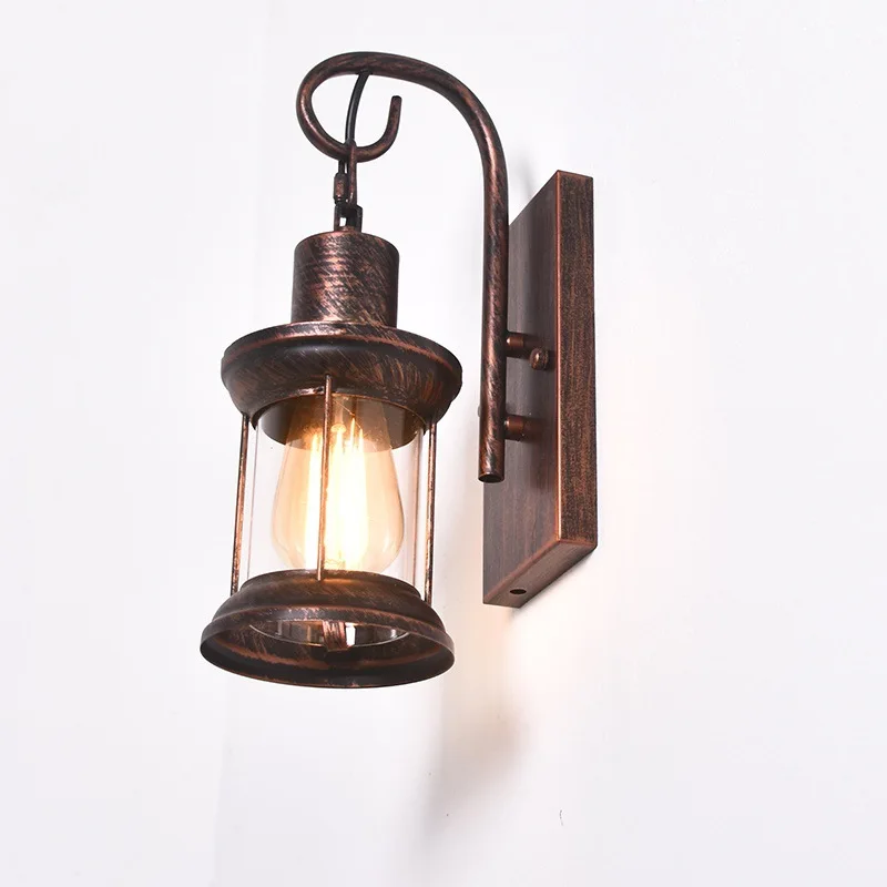 

Nordic Retro Imitation Pot Shape Wall Lamp Corridor Aisle Staircase Industrial Style Bedside Lamp Living Room Bedroom Light