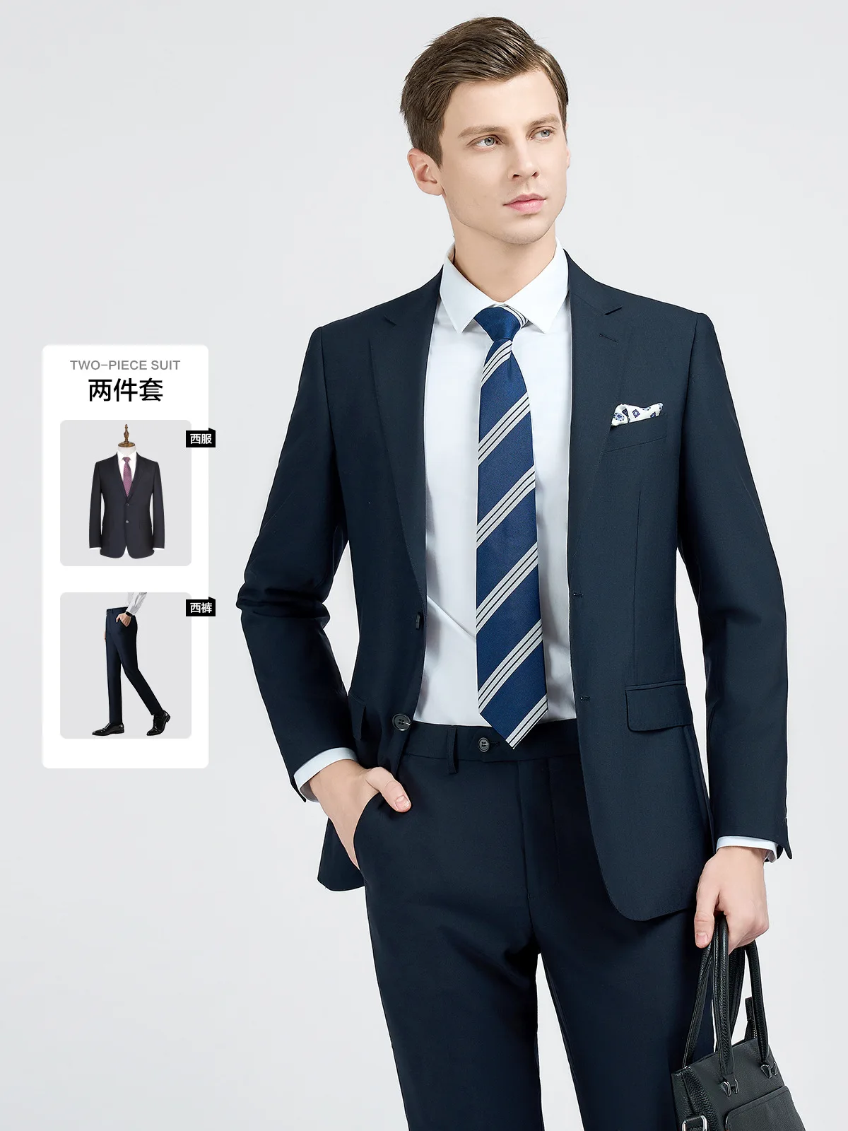 

ZX58Men's wedding groomsmen suit 70% wool suit suit men's government business executive work clothes jacket