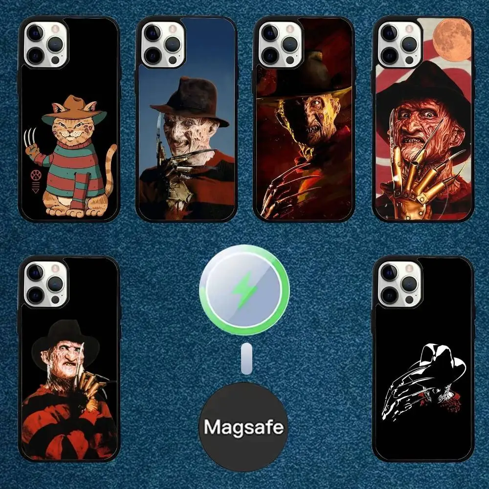 

F-Freddy Horror K-Krueger Phone Case For iPhone 16,15,14,13,12,11,Plus,Pro,Max Mini Magsafe Magnetic Wireless Charging