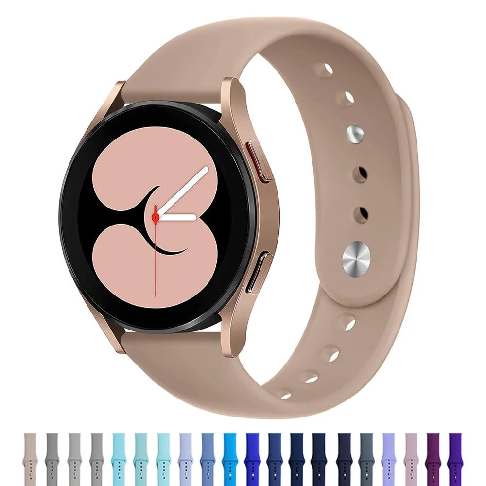 20mm 22mm Band for Samsung Galaxy Watch 4 40mm 5 Pro 6 classic Gear s3 accessories correa silicone bracelet HUAWEI GT 2 3 strap