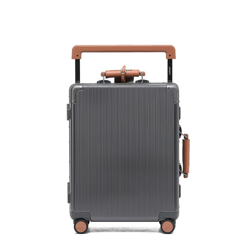 Wide Pull Rod Aluminum Frame Luggage 20-Inch Boarding Suitcase  24-Inch Suitcases travel Men's and Women's Fashionable luggage