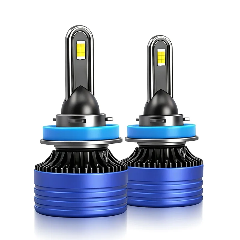 2Pcs H7 LED Headlight Bulb H1 H4 H8 H11 9005 HB3 9006 HB4 Super Bright U Shaped Dual Copper Tube LED Headlight Bulb