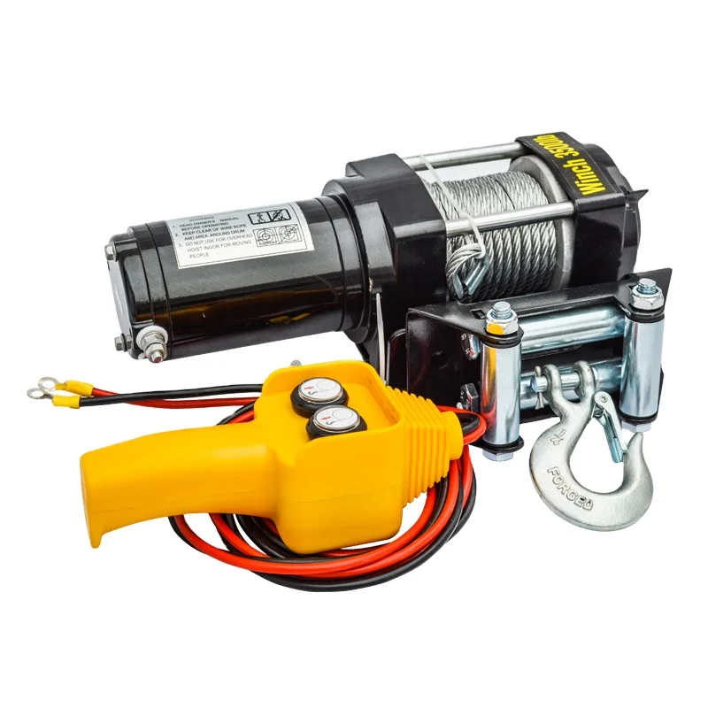 

Mini 12V Electric Winch With Synthetic Rope 3500lbs Capacity For Offroad 4x4 Car Use Durable Chain-Made Winch