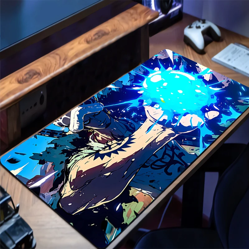 

Mouse Pad Anime Non-Slip Rubber Mousepad Office One Piece Trafalgar Law Desk Mat Gaming PC Accessories Large Gamer Keyboard Mat