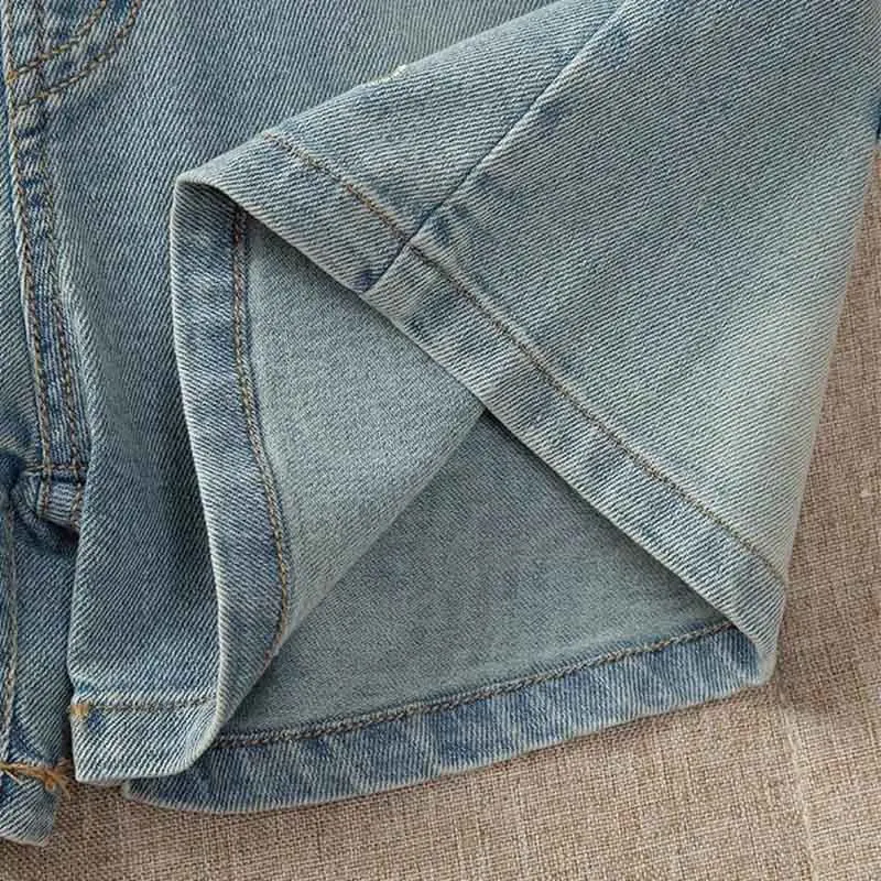 Sommer Teenager Mädchen Shorts Jeans Mode Schleifendekoration Kurze Denim-Hosen für 2-10 Jahre Kinderkleidung Kinder Freizeithosen – Detail 5