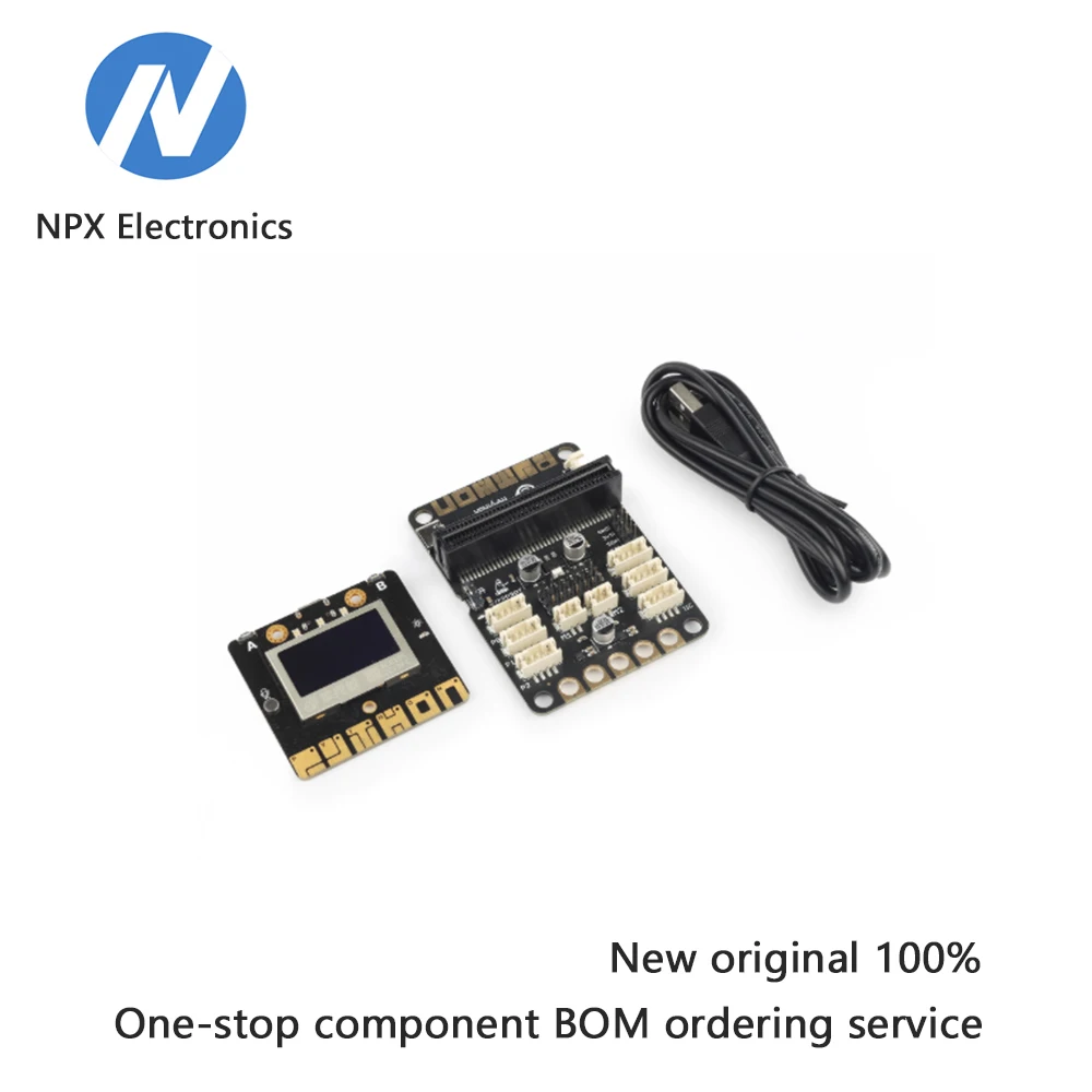 

Control board, IO expansion board, mPython development board, with motor control block connector slot