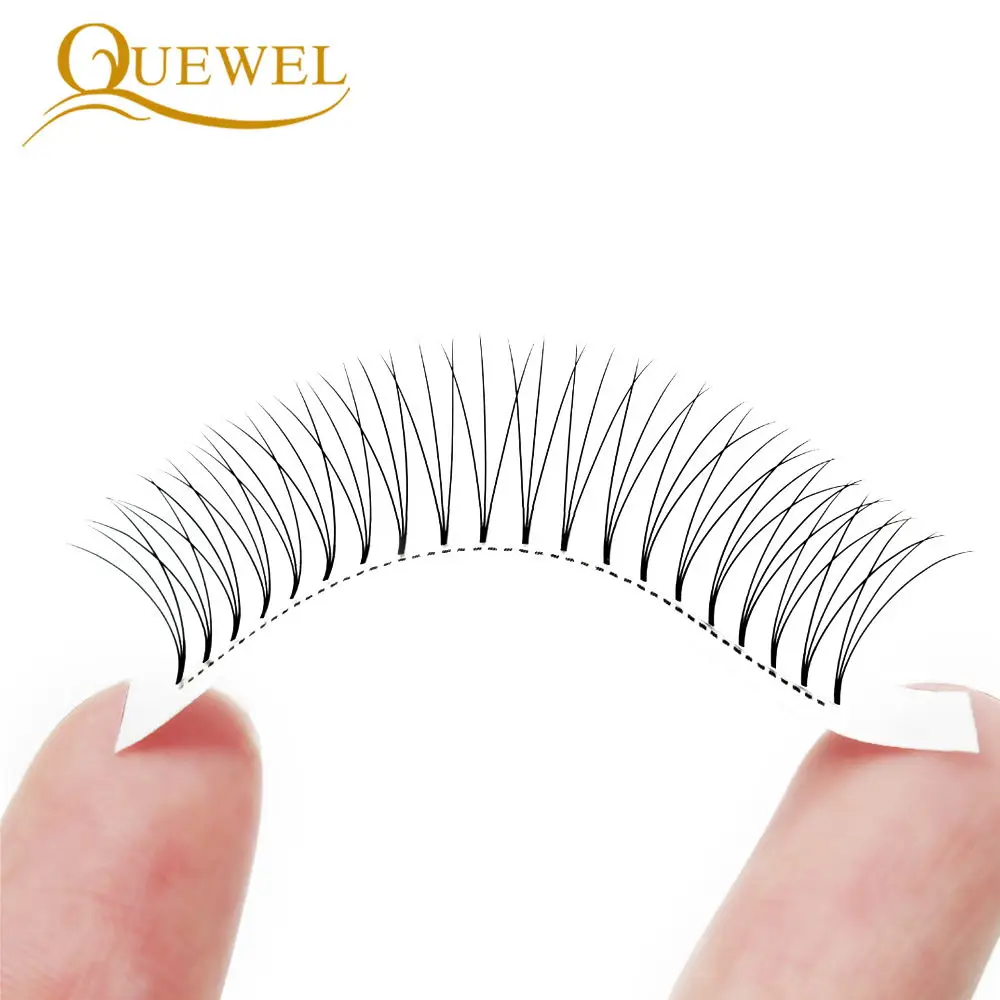 Quewel Lashes Premade Volume Fans Russia Eyelashes Extension 3D/4D/5D/6D Faux Mink Short Stem False Volume Eyelash 0.07/0.10mm