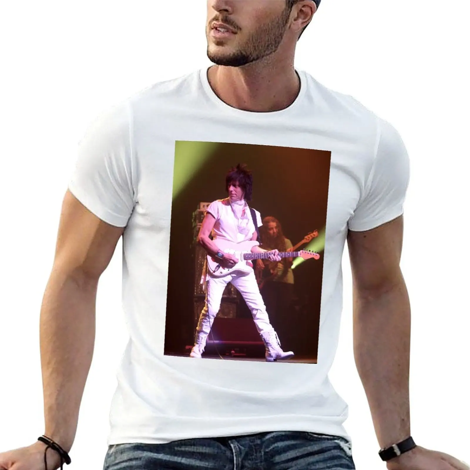 Jeff Beck Photograph T-Shirt Durable Work Wear T-Shirt