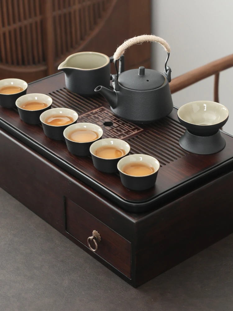 Multi-Functional Storage Box Tea Tray Large Japanese Style Kung Fu Tea Set