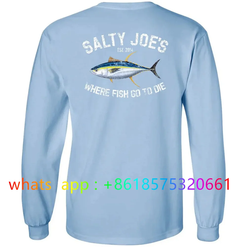 

Salty Joe's Fishing Apparel Men performance Long Sleeve T-Shirt Outdoor UV Clothing Shirts Fishing Jersey Breathable Quick Dry