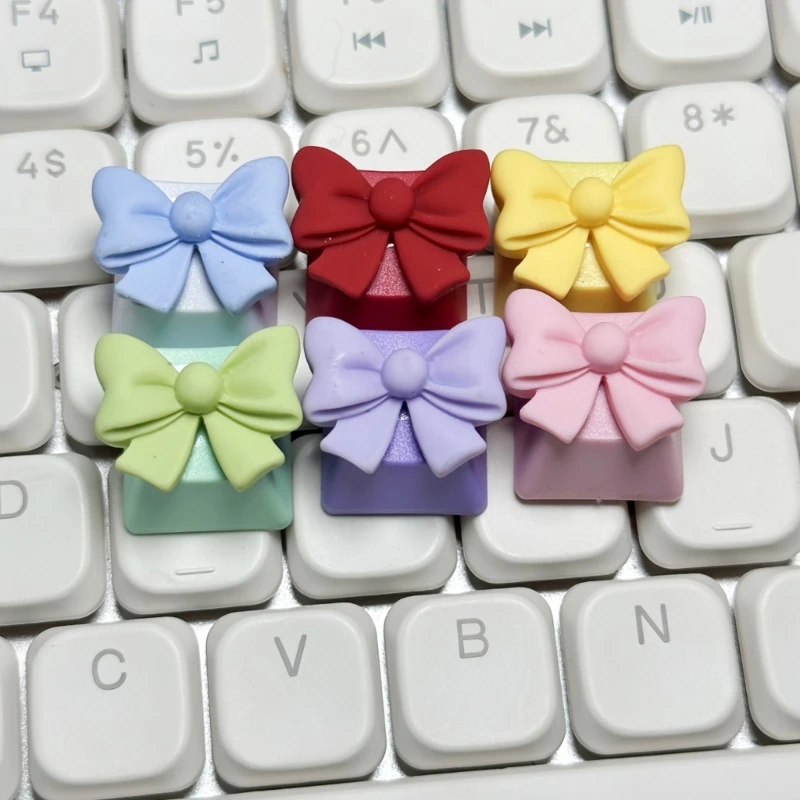 Harzschlüsselcaps Bowknot 3D Keycap Customized Creass Crosses axises Keyboard Keycap F19E