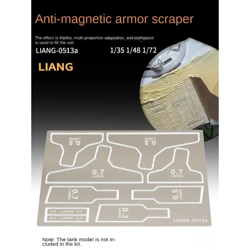 LIANG-0513A Model Making Tool Tank Anti magnetic Armor Making Scraper 1/35 1/48 1/72 Model