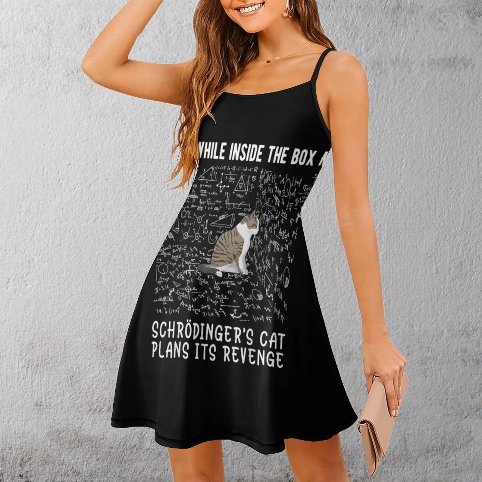 schrodinger's-cat-revenge-art-vestido-estilingue-feminino-criativo-sexy-roupas-femininas-humor-clubes-vestidos