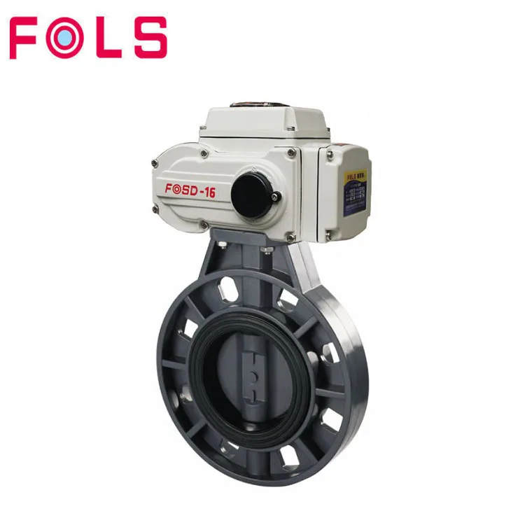 

industrial electric plastic PVC PPH butterfly valve